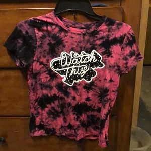 Tie dye Tee “watch this”